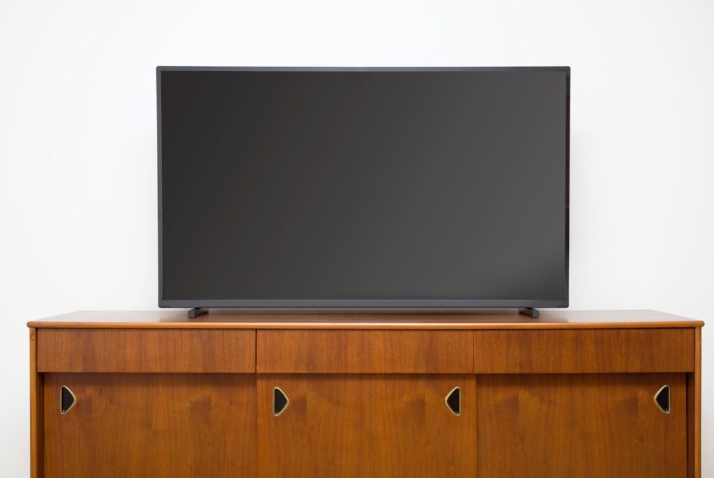 Modern flat-screen TV ready for Firestick setup and streaming